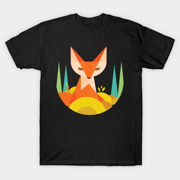 Colorful Fox T-Shirt by TomCage